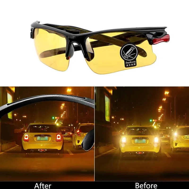 

1-4Pcs Night Vision Glasses PC Frame Polarized Sunglasses Men Outdoor Sport Sun Glasses Day Night Vision Driver Night Glasses