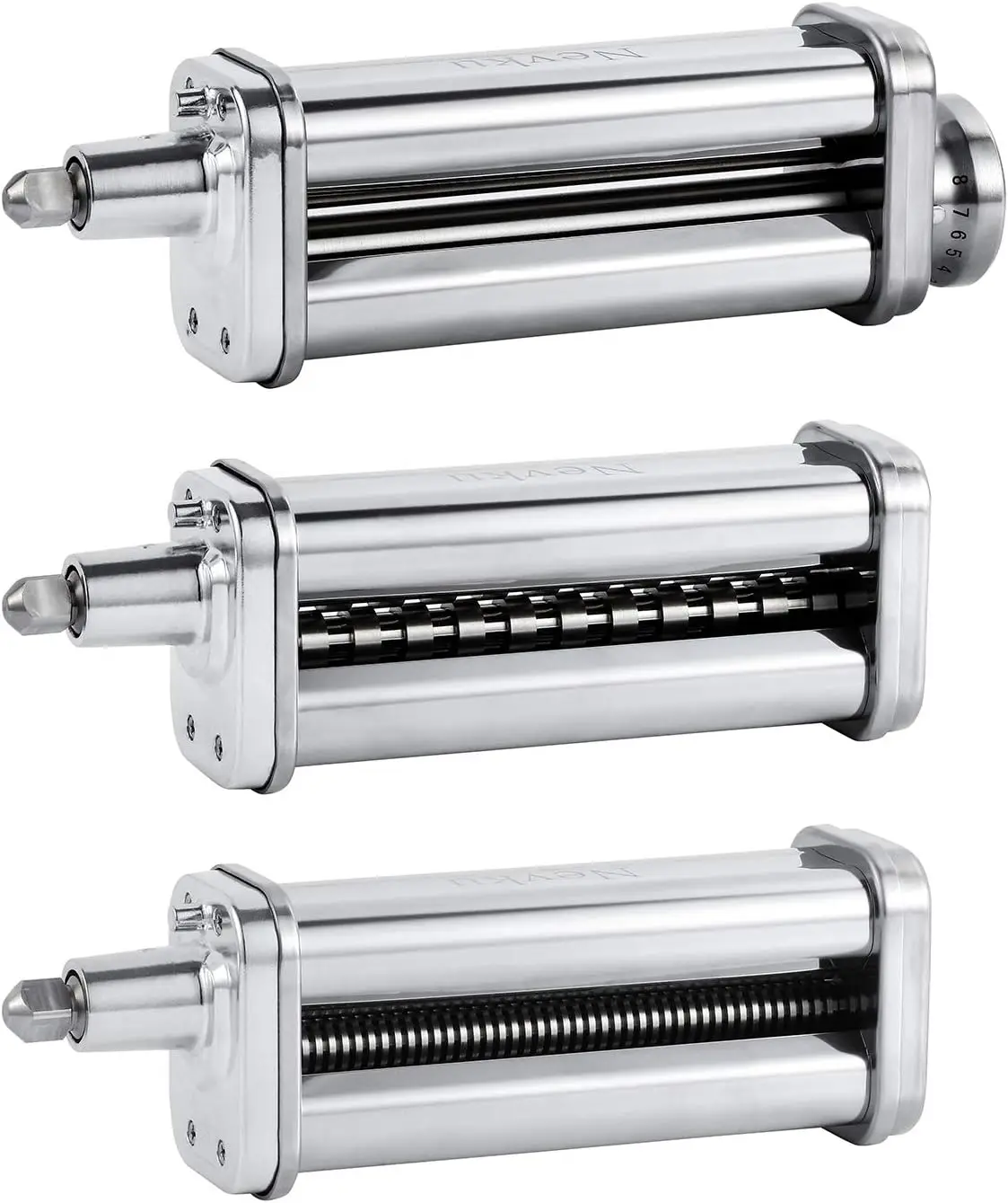 

Pasta Maker Attachment Set for KitchenAid Stand Mixers with Roller, Spaghetti & Fettuccine Cutters