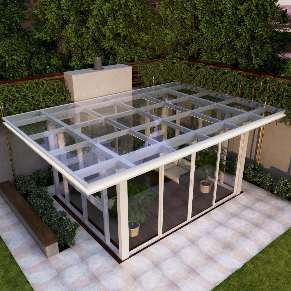 Best Selling Waterproof Aluminum Glass Sunroom for Backyard Patio Garden sunroom