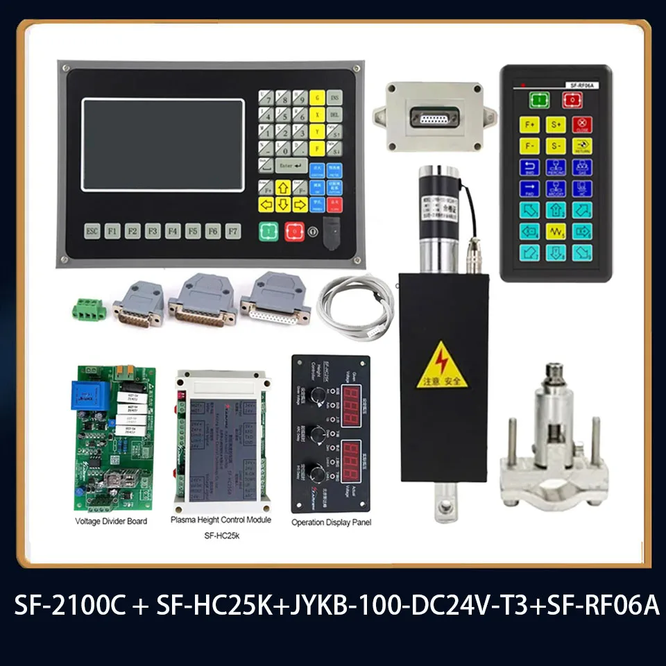 

SF-2100C 2-axis plasma CNC machine tool controller new kit SF-2100C+SF-HC25K+JYKB-100-DC24V-T3+SF-RF06A