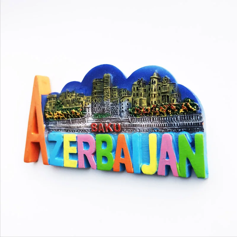 Azerbaijan Travelling Fridge Magnets Baku Tourism Souvenirs Fridge Stickers Home Decor Wedding Gifts Magnetic Stickers