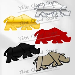Rhino Decoratie Embleem Auto Styling 3D Metalen Badge Voor Suzuki Jimny Samurai S-cross Grand Vitara Off Road body Kofferbak Stickers