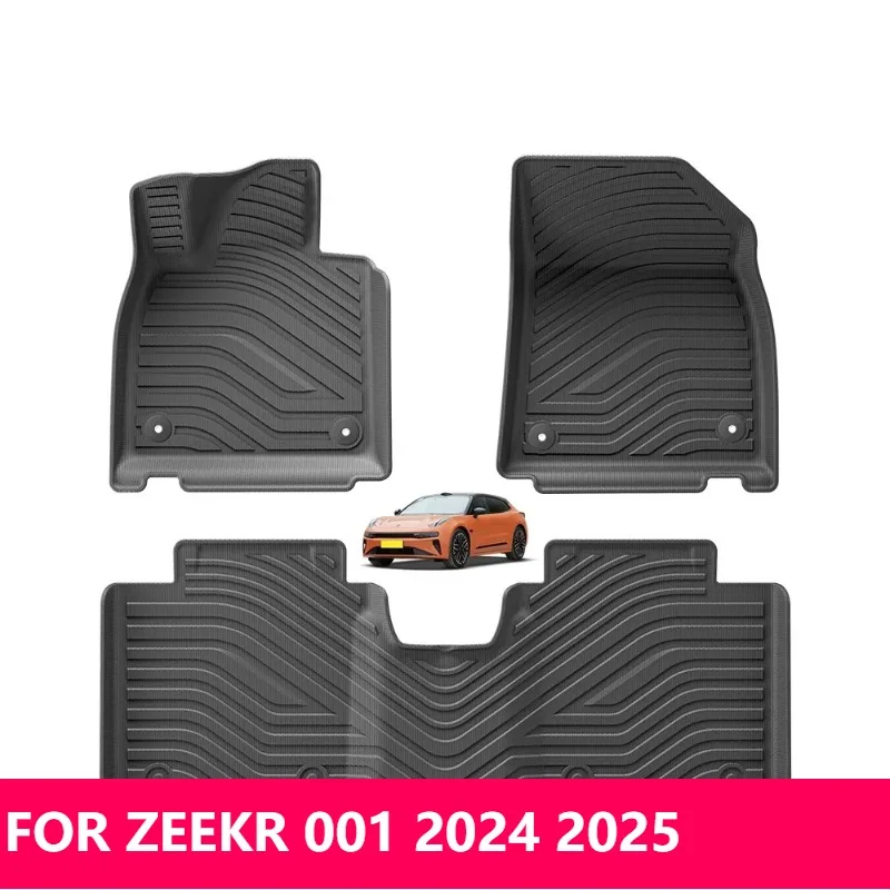 

For ZEEKR 001 2024-2025 TPE 3D Floor Mats Waterproof All-Weather Car Accessories Black