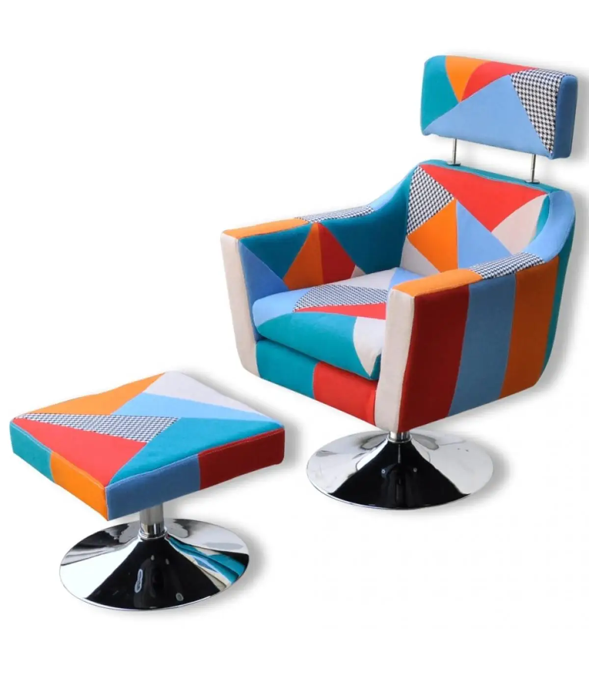 Patchwork Patchwork fabric armchairs