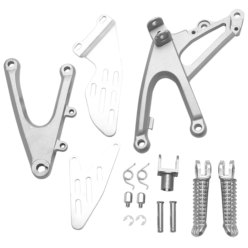 AU04 -Front Footpegs Foot Pegs Footrest Pedals Bracket Footrest For Yamaha Yzf R1 Yzfr1 R 1 2007-2008 2007 2008 07-08 07 08 Moto