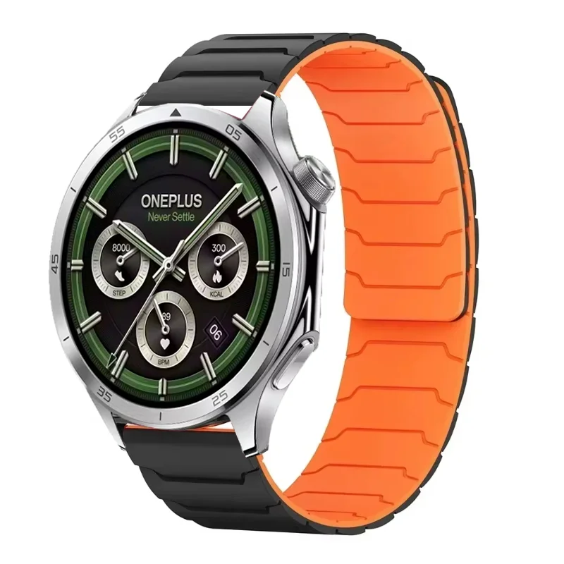 22mm Magnetic Silicone Strap for OnePlus Watch 3 2 2R Bracelet Wristband for OnePlus Watch 46mm/OPPO Watch X/X2/4 Pro Correa