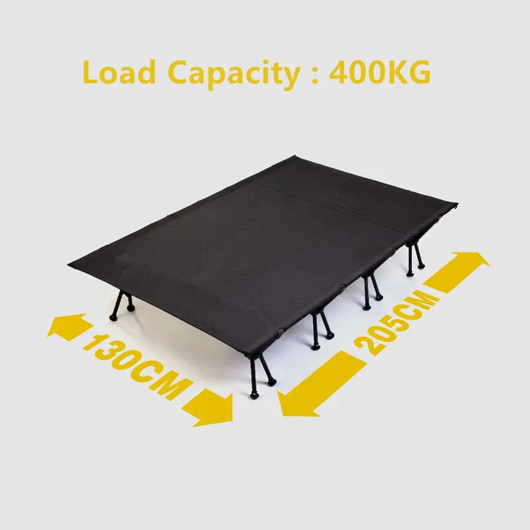 Adjustable Height Double Folding Bed Portable Camping Cot for Adults & Kids, Outdoor Travel Cot for Beach Tent Backyard