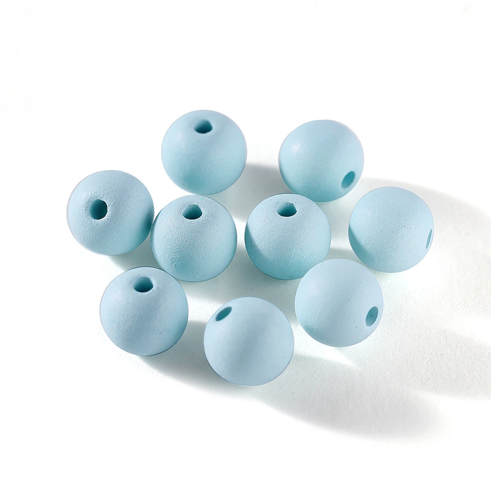 30/50/100pc Round Acrylic Matte Beads 6mm 8mm 10mm Loose Spacer Beads for Jewelry Making DIY Handmade Bracelets Accessory