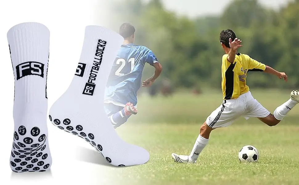 Anti-slip Football Socks FS Non-slip Soccer Basketball Tennis Sport  Grip Cycling Riding Medias Antideslizante Futbol