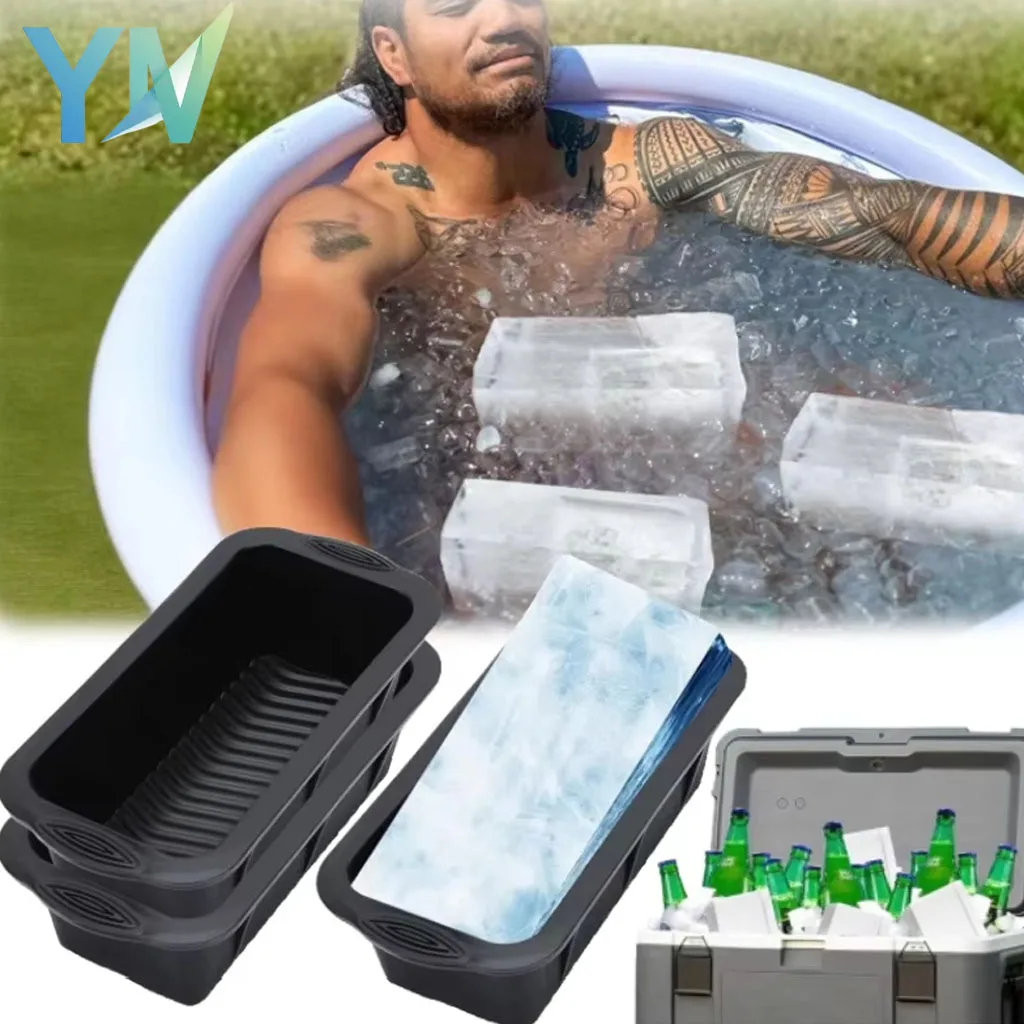 1/3/5 Stück Extra Große Wiederverwendbare Silikon-Eiswürfelform für Outdoor-Lebensmittelkühlung, Camping, Kühlbox, Haushalt und Küche