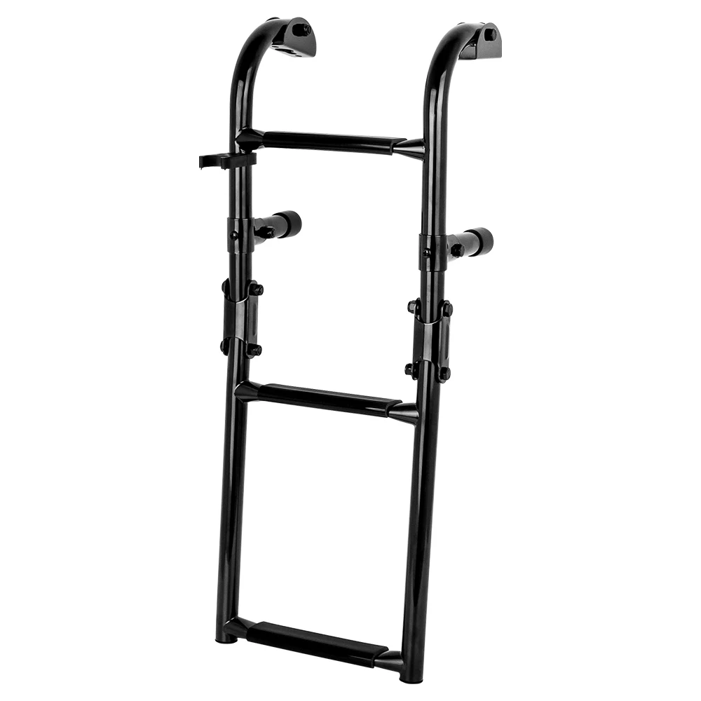 Premium Marine Hardware 316 Stainless Steel Mirror Polished 2 + 1 Folding Ladder for Yachts