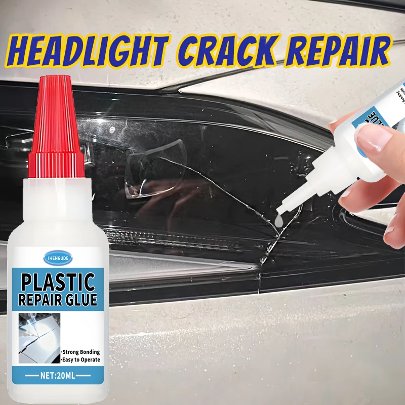Seamless Gel Adhesive - High Viscosity Transparent Non-Drip Glue for Car Repairs, Headlight Sealant, Fast-Drying Elastic Long-Lasting