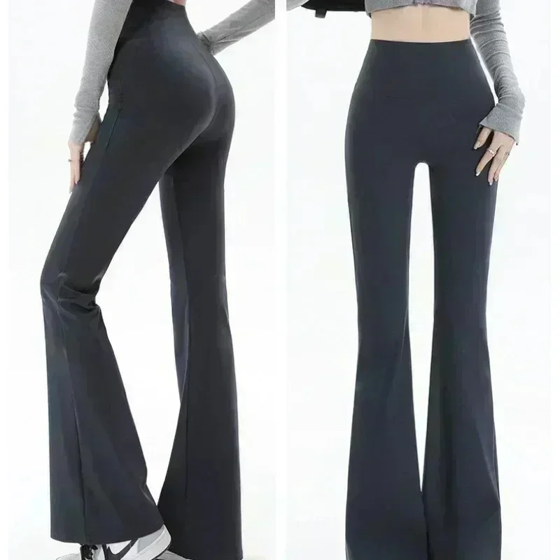 

Women Trousers Flare Leggings High Waist Wide Leg Yoga Pants Seamless Fitness Workout Tights Gym Sports Casual Slimming Clothing