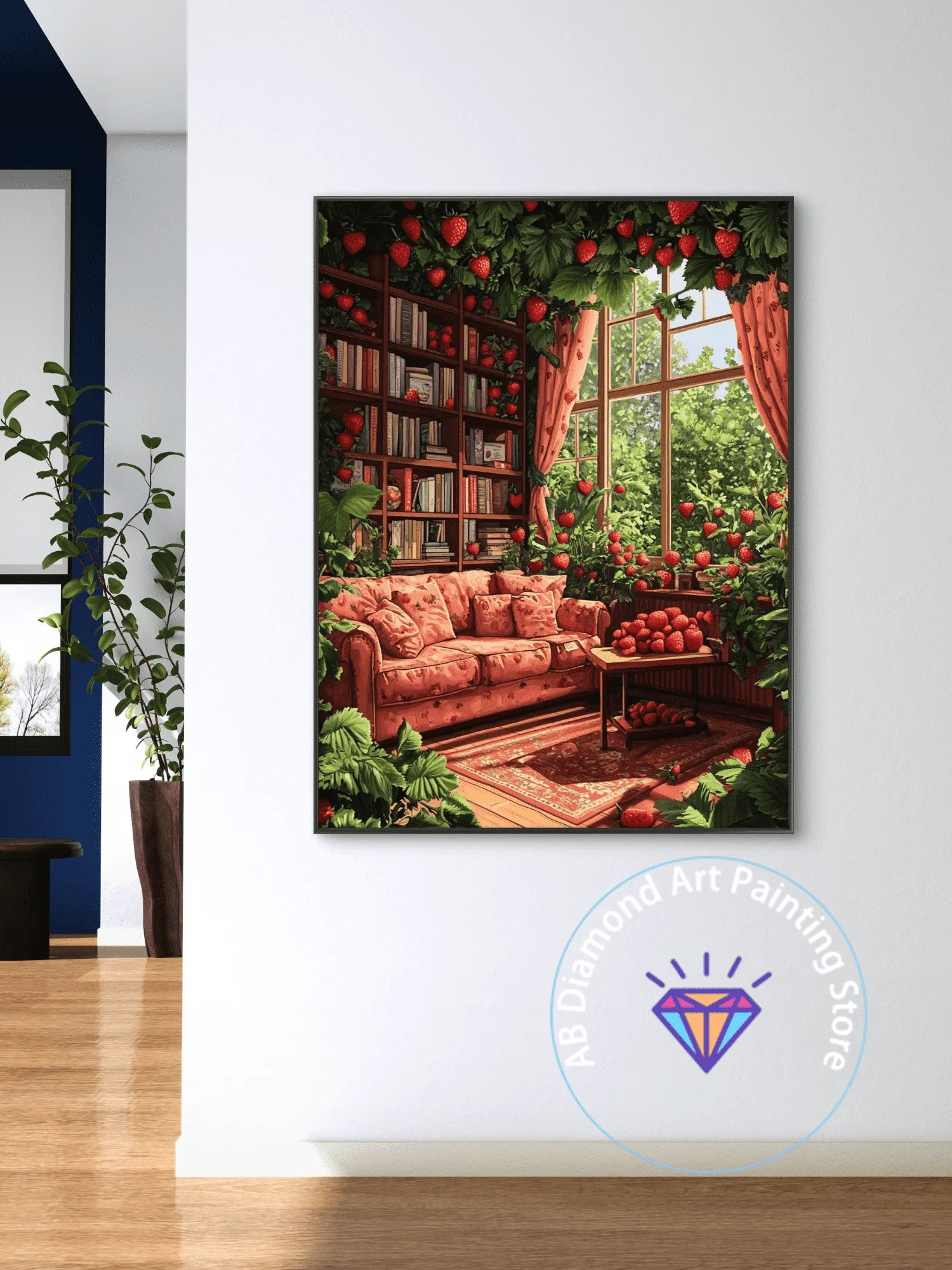 Indoor Landscape Diamond Painting Kit 5D DIY Diamond Embroidery Cross Embroidery Handmade Art Exquisite Gift Home Decoration view 2