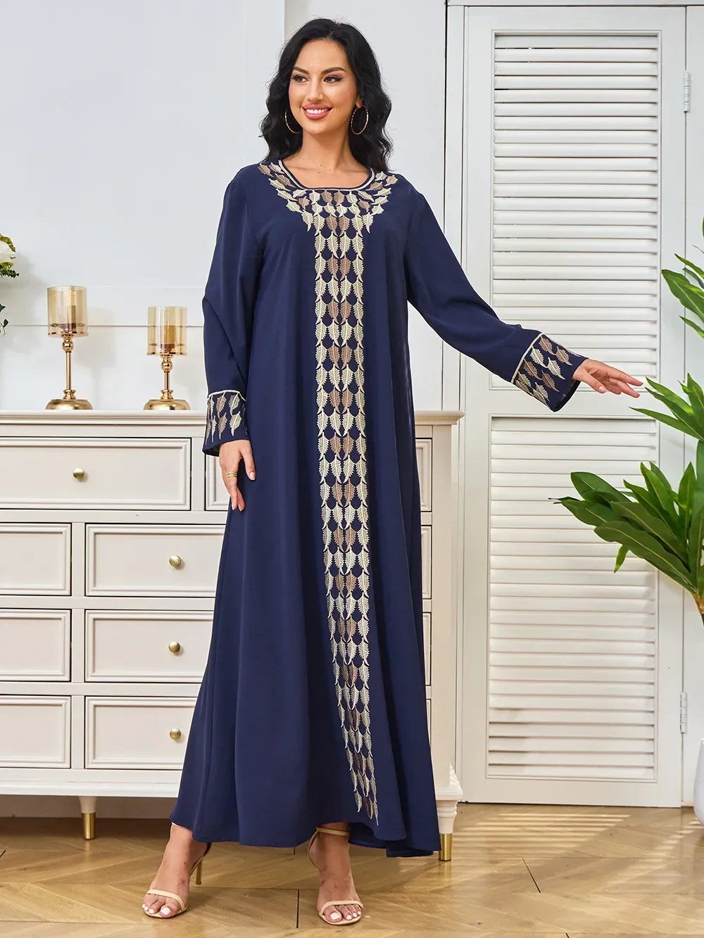 Ramadan Marokko Kaftan Eid Muslimischen Abaya für Frauen Dubai Party Kleider Stickerei Jalabiya Vestidos Islam Arabischen Lange Robe Abayas