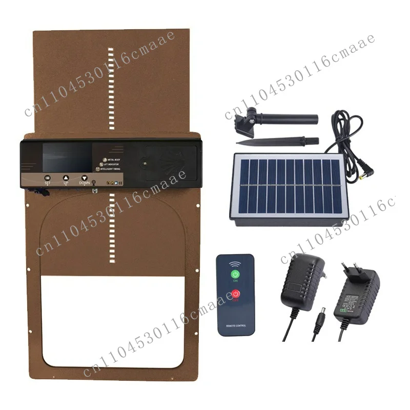 Intelligent automatic chicken coop door, remote control/anti-pinch/manual function solar charging chicken coop door pet door
