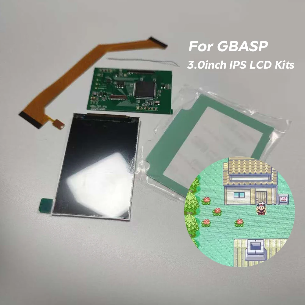 

New 3.0 "original Size IPS High Brightness LCD Screen for Gameboy Advance SP for GBASP