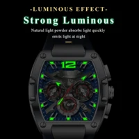 POEDAGAR Luxury Man Quartz Watch Sports Military Watch For Men Waterproof Luminous Date Chronograph Silicone Strap Men's Watches 3