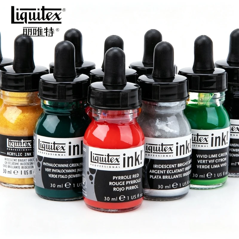Liquitex Professional Acrylic Ink 30ml Waterproof Permanent Pigment Fluid Painting Marker Refill DIY Graffiti Art Supplies