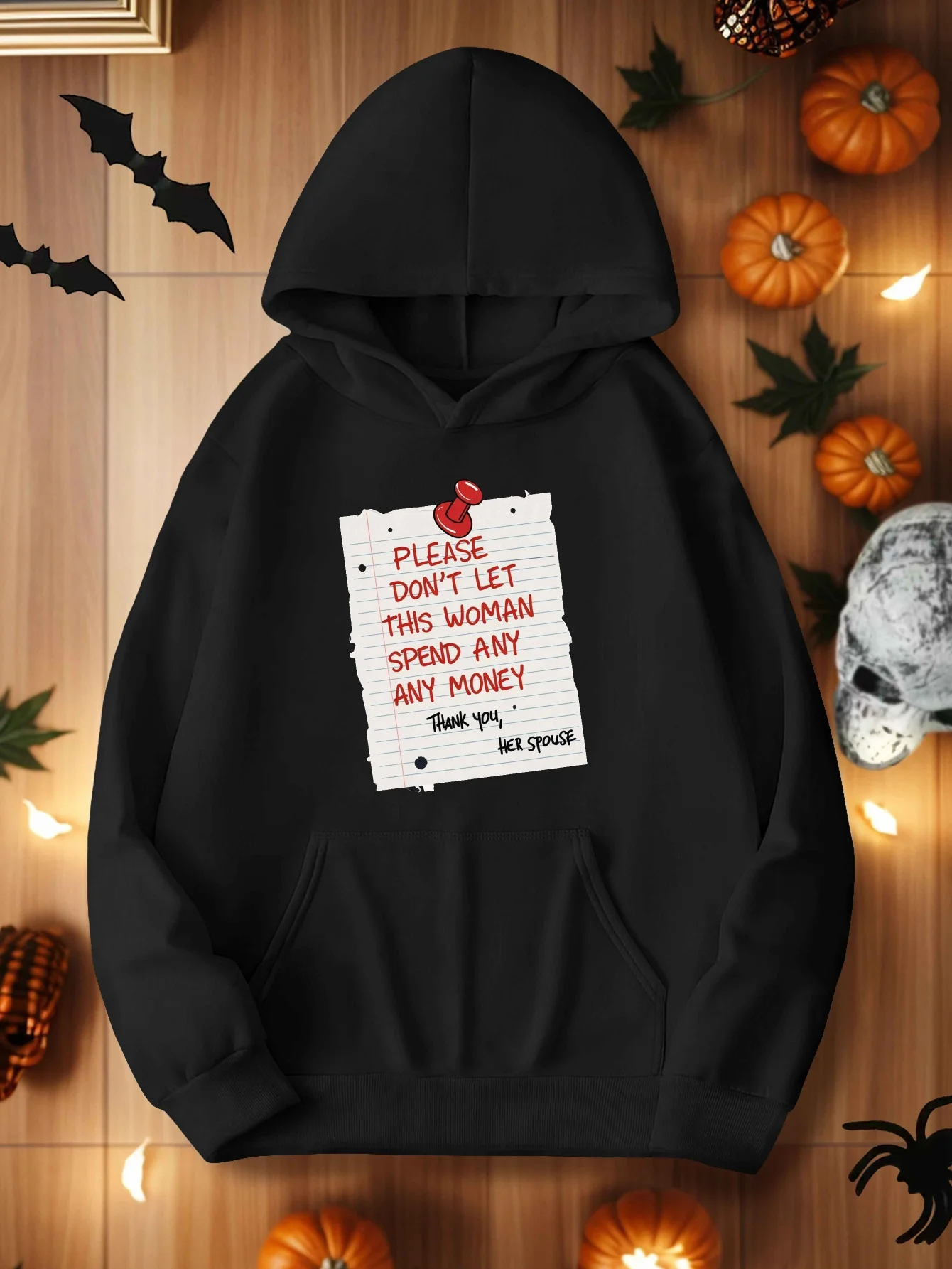 

Женская толстовка больших размеров с юмористической рукописной нотой, повседневная полиэстер, 100% трикотажная ткань, геометрический узор, не растягивается