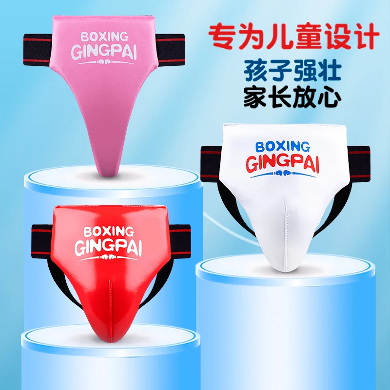 Vendita calda adulto maschio rosso MMA protezione cavallo TKD Karate inguine guardia bambino uomini protezione inguine kick boxing protezione sospensorio