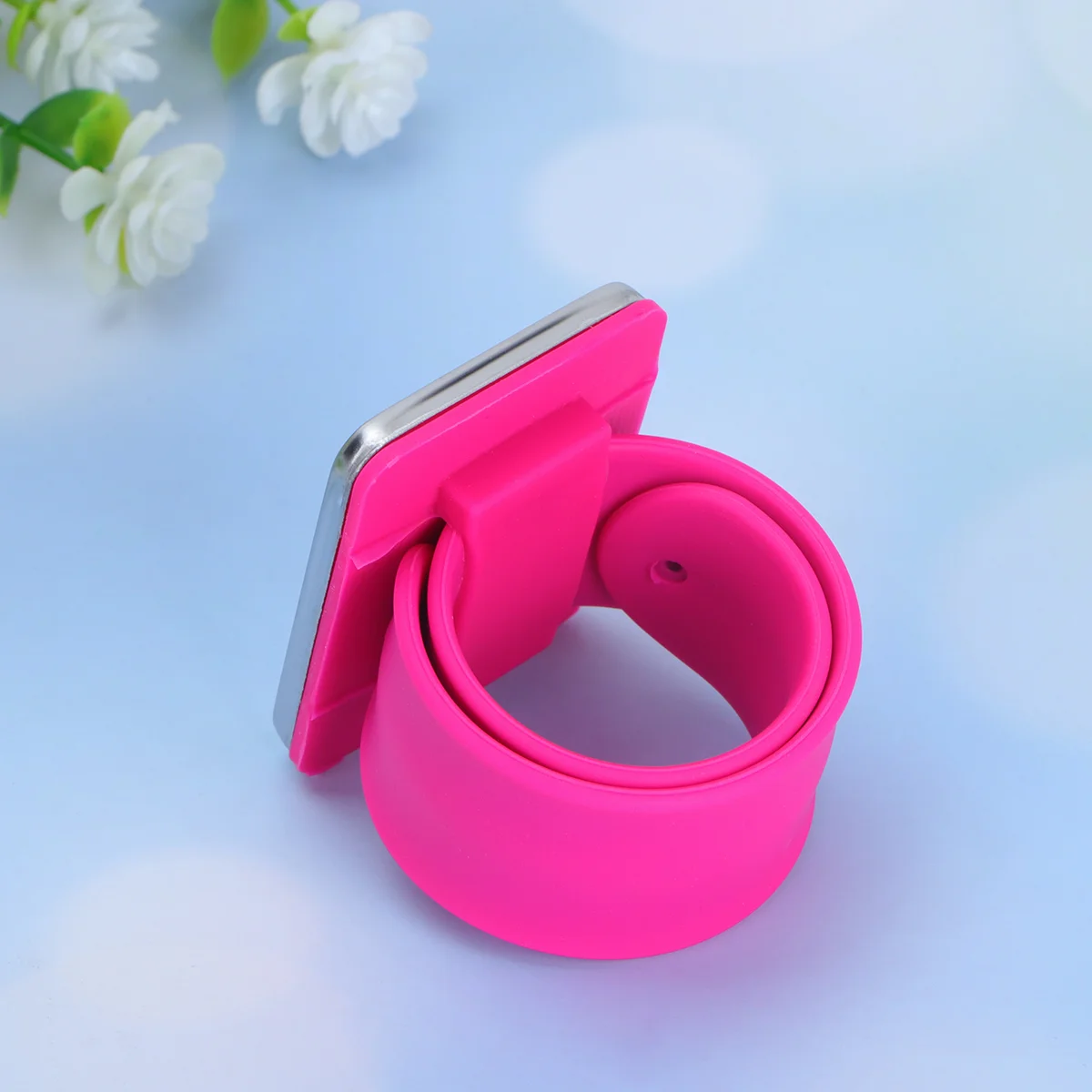 Wristband for Salon Use Safe Magnetic Bracelet Iron Pin Sewing Pincushion Easy-to-wear Quilted Rosy Color Hairdresser Strap