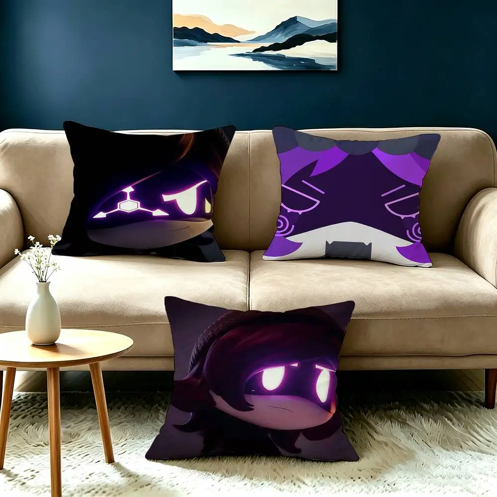 Gothic M-Murder D-Drones U-UZI Square Double-Sided printed Pillow Case Bedroom Bedside Pillow Sofa Cushion Cover