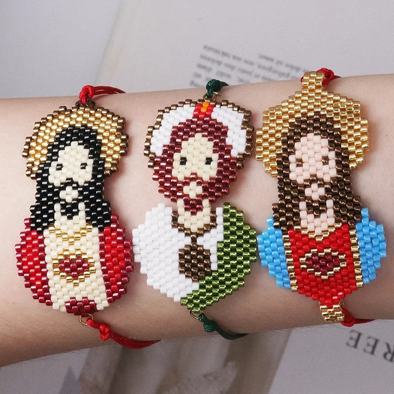 

ALIYA Creative Jesus Design Bracelet Miyuki Bead For Women Religious Bracelets Pulseras Fashion Trendy Jewelry Wholesale Gifts