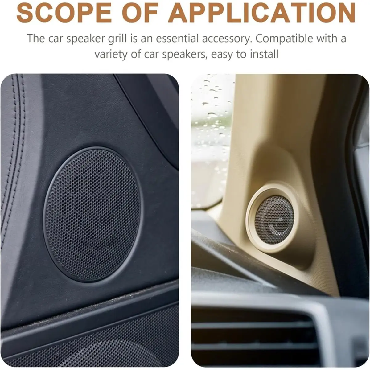 2pcs 4-Inch Square Speaker Grills Mesh Covers Subwoofer Speaker Protector Dustproof for Car Audio DIY Installation