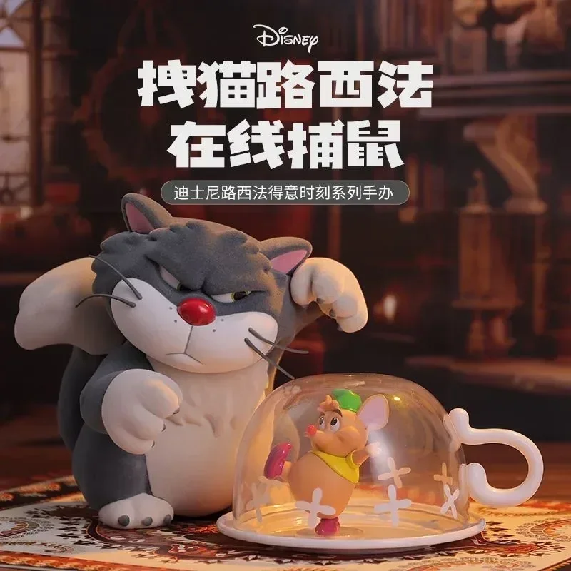 

Disney Lucifer Cat Doll Toy Anime Peripheral Cartoon Creative Cute Model Ornament Proud Moment Series Collection Children Gift