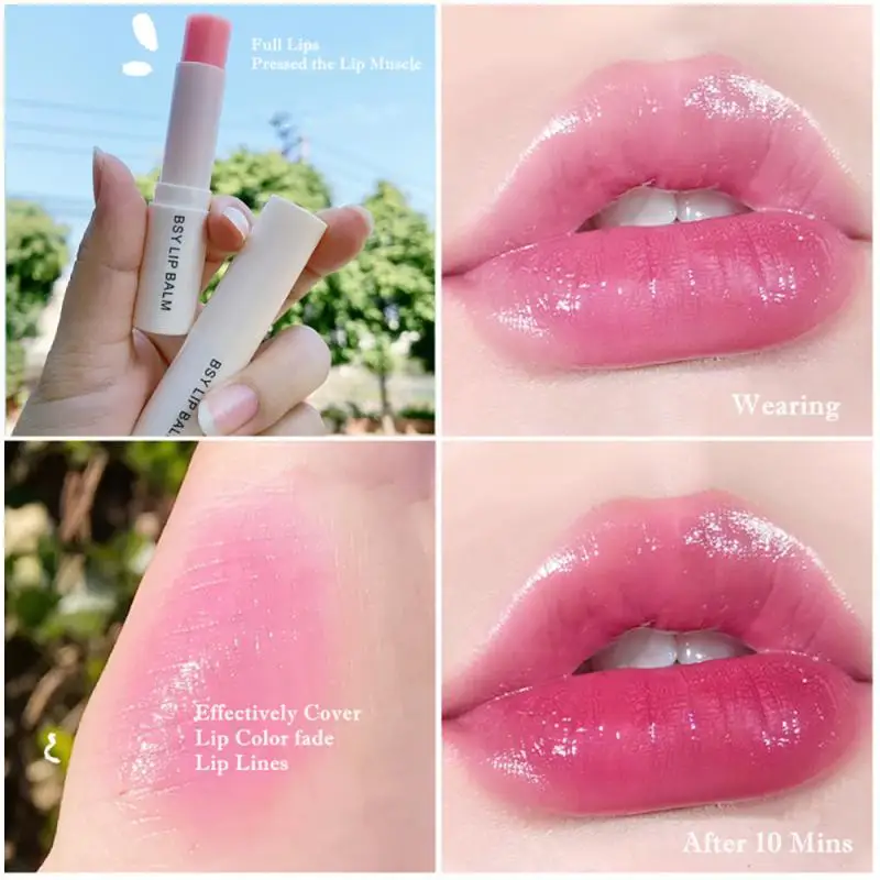 Jelly Tinted Lip Care Warm Color Lipstick Makeup For Nature Nourishing Temperature Change Moisturizing Hydrating Repair Lip Balm