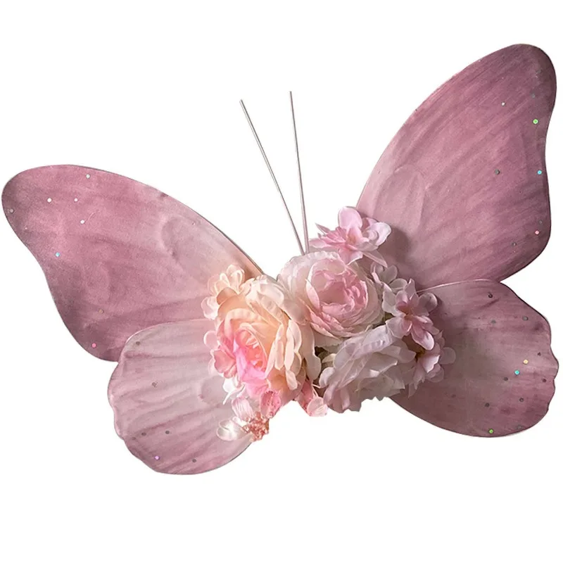 Butterfly floral pendant shopping mall window shop coffee beauty salon decoration