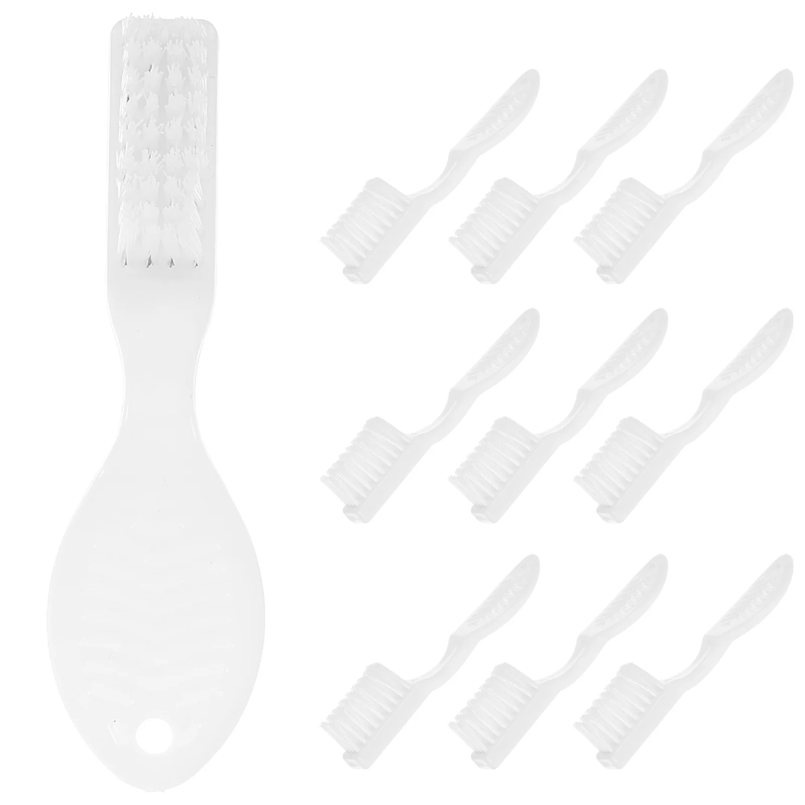 Petite brosse à dents à manche court pour les implants, prévention de l'automutilation, nylon, prison, 03 voyage, 10 pièces