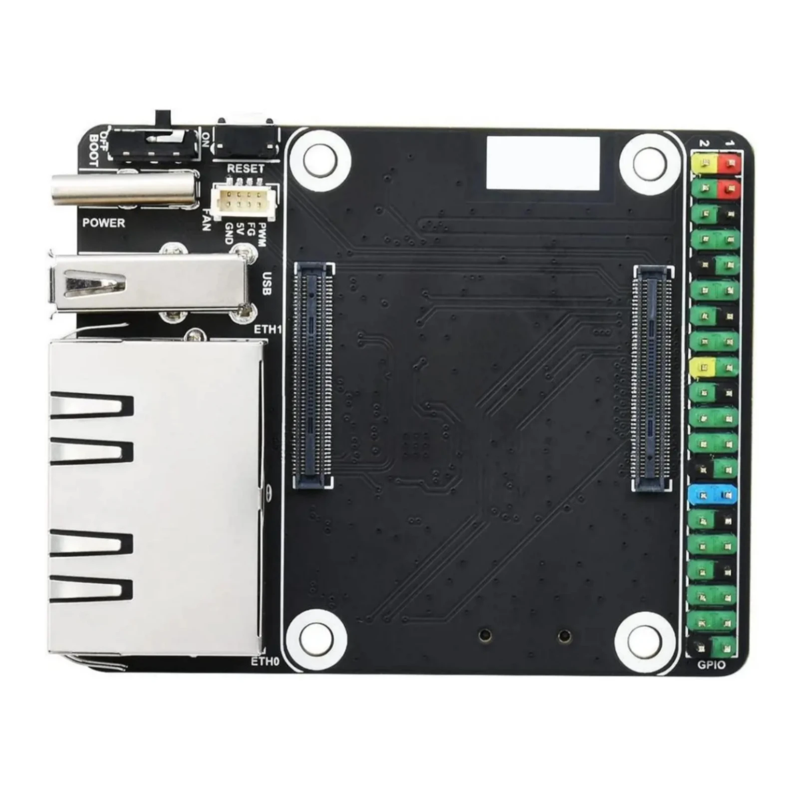 

Базовая плата Waveshare Mini Dual Gigabit Ethernet Вычислительный модуль Raspberry Pi 4 Вычислительный модуль 4 Плинтус CM4-DUAL-ETH-MINI
