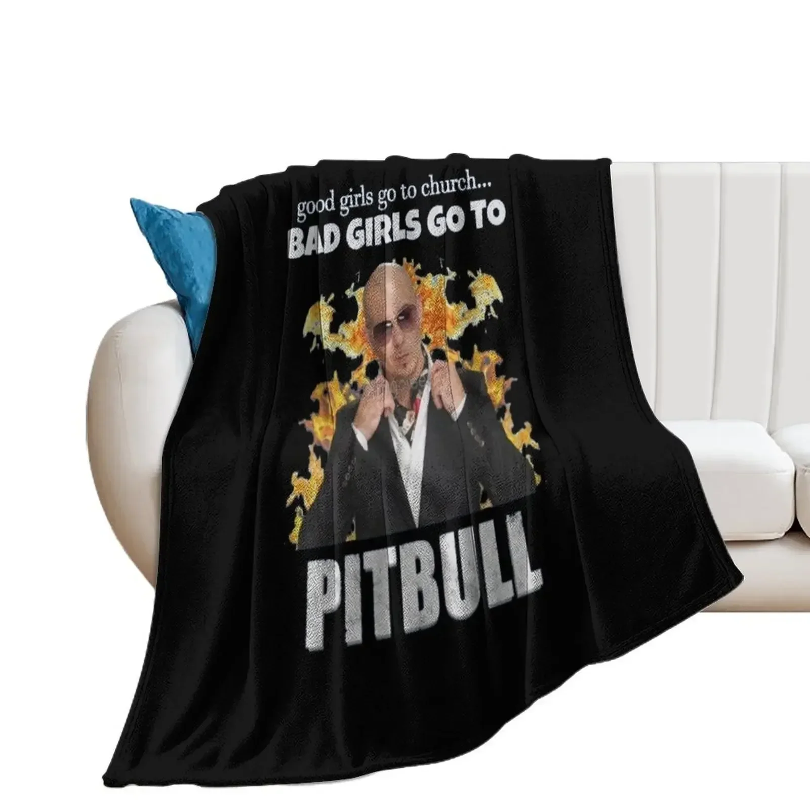 

*EXCLUSIVE* Best Selling Pitbull Singer Throw Blanket Soft Plaid Sofas Blankets