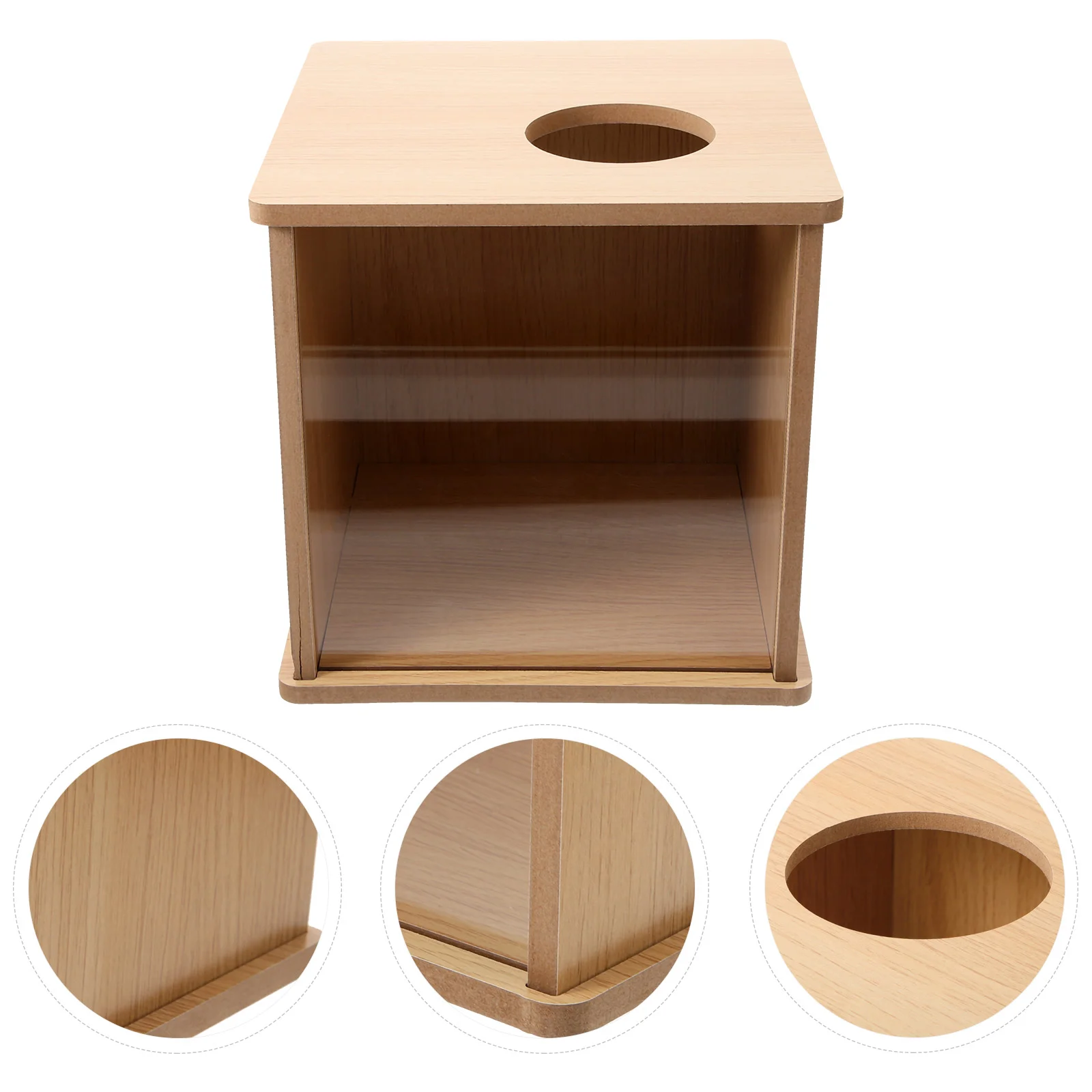 

Hamster Digging Box Sand Bath Case Small Bathroom Accessories Wear Resistant Reusable Transparent Acrylic Wooden House Nest Toy