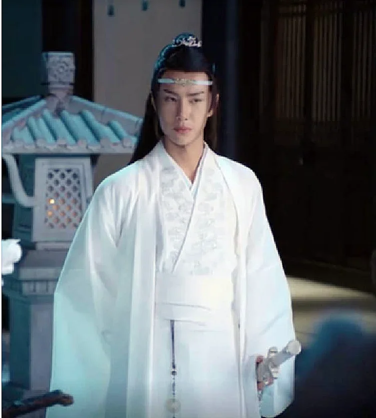 Anime Mo Dao Zu Shi Lan Wangji Cosplay Kostuum Tv-Serie De Ongetemde Halloween Kerstkostuums Voor Vrouwen Mannen Lange Pruik Schoenen