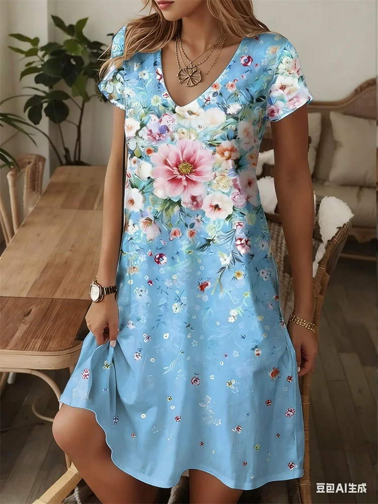 Ethnic Style Women Dress Summe - Ethnic Fashion Dress ulasan dan harga