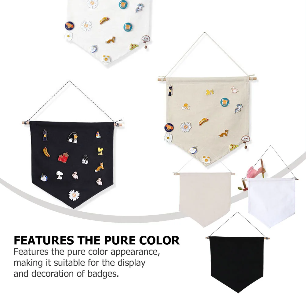 3 قطع من قماش عرض تخزين الشارات، حامل تزيين سهل، معلق على الحائط، دبوس مكتب من القطن #5