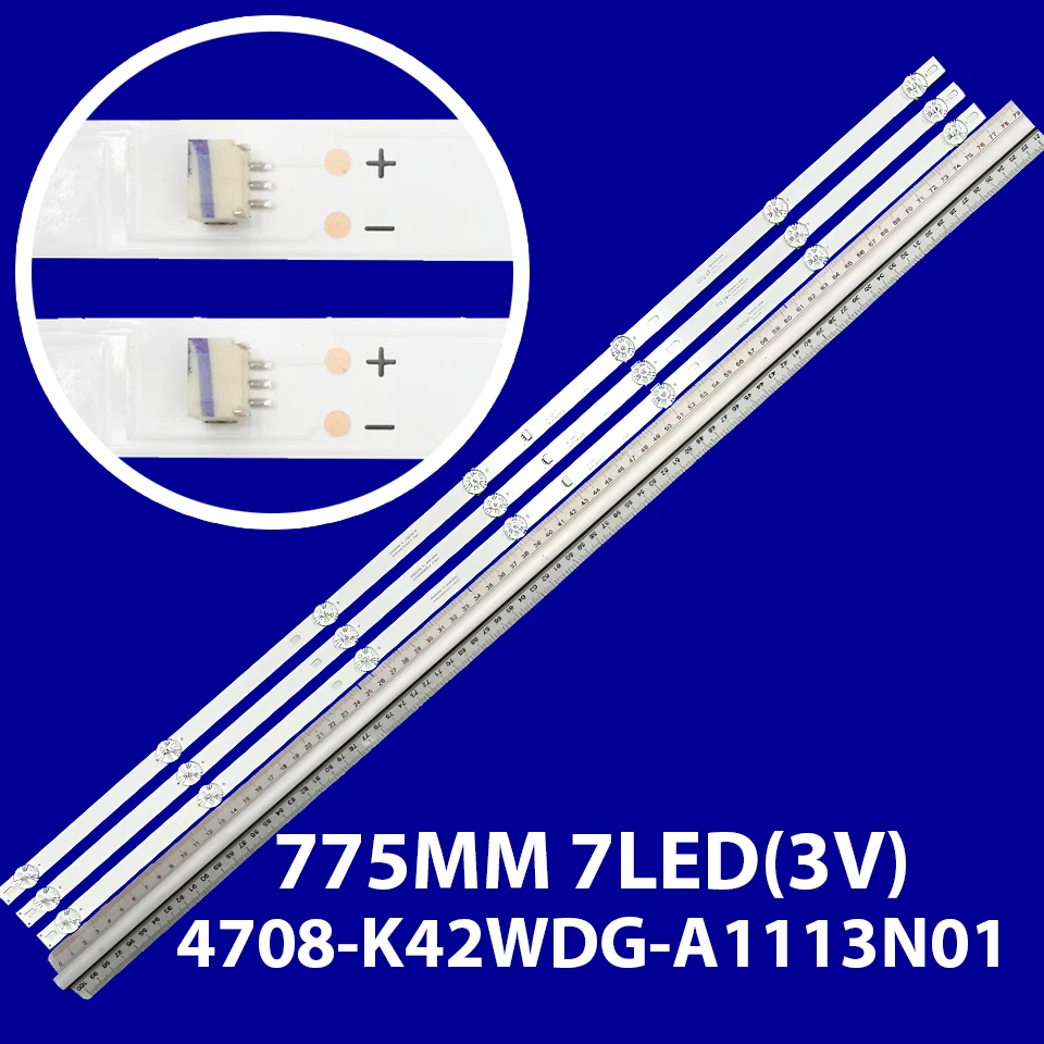 

Лента светодиодной подсветки для 42 дюймов VOB 42DSQ-GB K420WDG A1 K420WD6 4708-K42WDG-A1113N01 Atvio 42gs-fatsc-fatsc