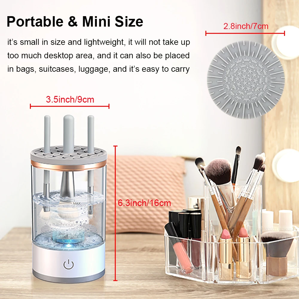 Electric Makeup Brushes Cleaner USB Automatic Makeup Brushes Drying Tools 3 in 1 Electric Make up Brushes Washing Machine