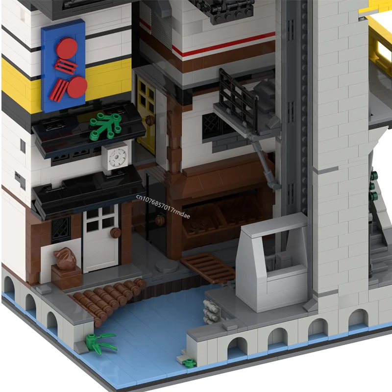 NUOVO 3077PCS Città di vendita calda Street View Moc Casa modulare sull'acqua Idee creative fai da te Giocattolo per bambini Blocchi regalo di compleanno