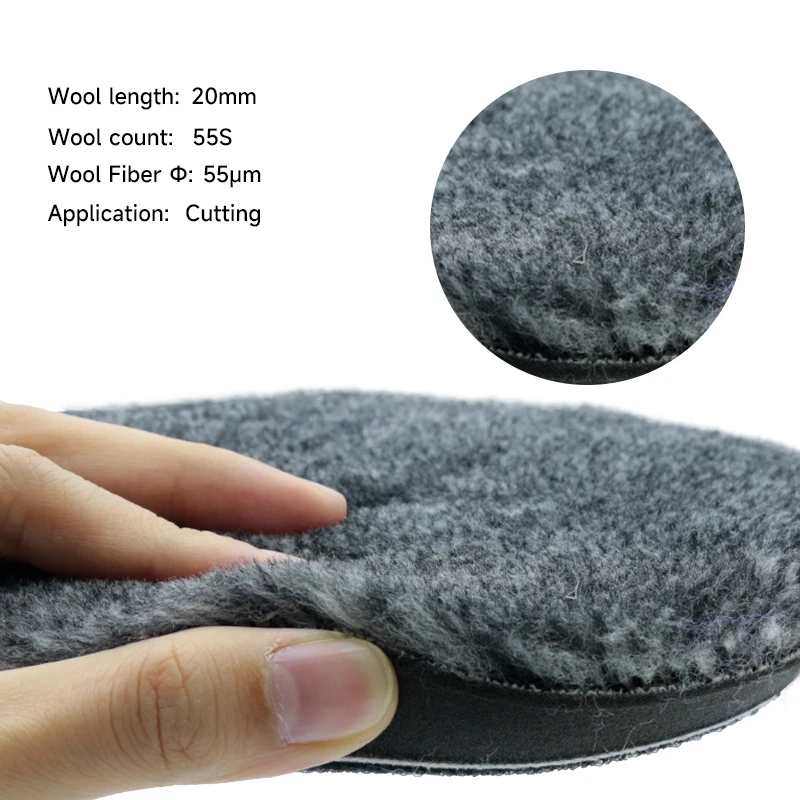 DETAILING Manufacturer Exclusive DA 3/5/6inch Wool Buffing Pad Car Care 100% Pure Wool Polishing Cutting Pad