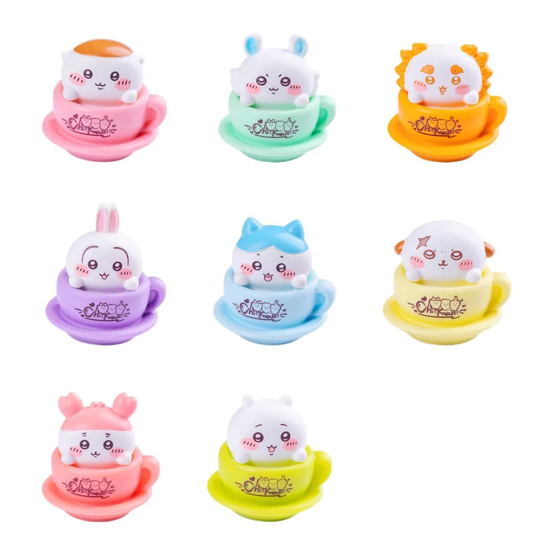 Chiikawa لطيف فنجان شاي شخصيات صغيرة Hachiware Usagi Momonga تحصيل الحلي أنيمي مكتب الديكور Kawaii هدية للفتيات