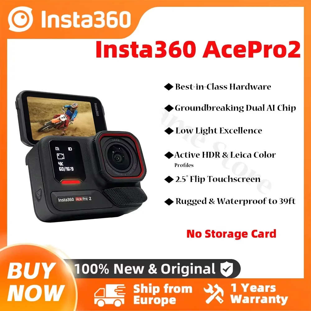 【Stock UE】 Insta360 Ace Pro 2 8K Cámara de Doble Acción con Doble Chip y 1 Sensor/pulgada AcePro 2 Nuevo 7