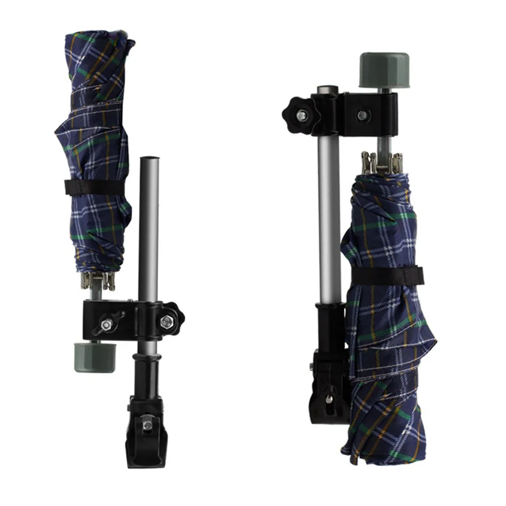 

Bicycle Umbrella Mount Holder Rain Sun Protection Height Adjustable ABS Stainless Steel Easy Install Stroller