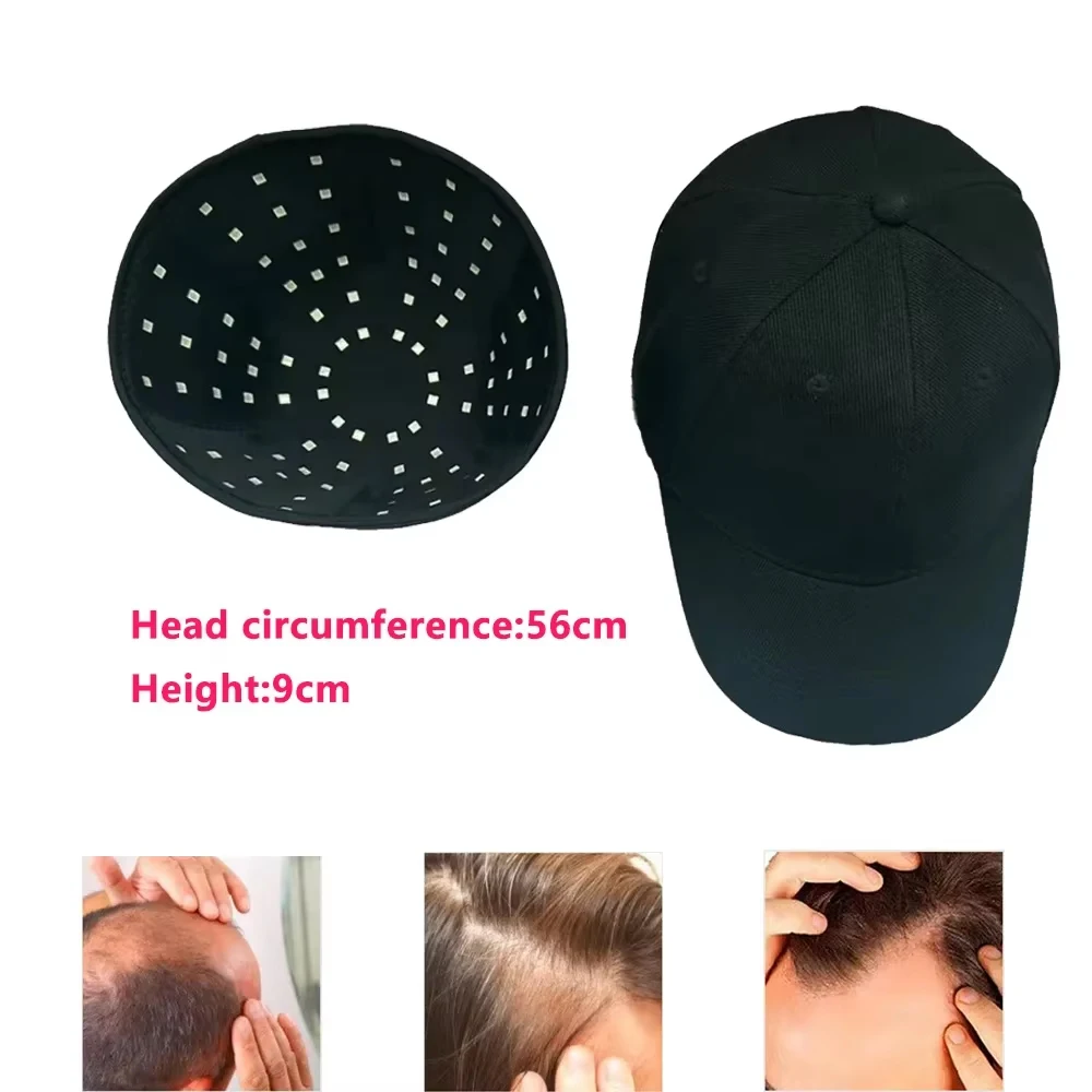 Red Light Therapy Cap for Hair Fast Growth 96Pcs Led Infrared 660&850nm Regrowth Anti Hair Loss Relax Scalp Care Hat USB Plug-in