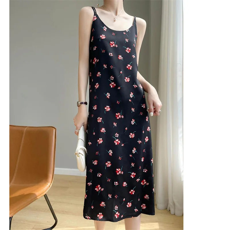 2024 New Summer Slip Dress For Women's Clothing ,Summer Elegant Sleeveless Floral Dress ,Stylish prom Dance Strap Dresses, AC641