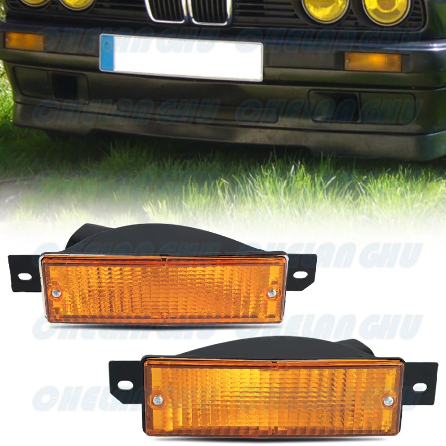 

For BMW E30 320i 328i 335i 1987 1988 1989 1990 1991 Car Front Bumper Turn Signal Light Repeater Indicator Without Bulbs