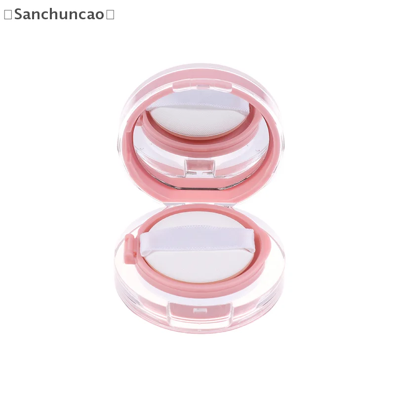 Roze Mini Luchtkussen Foundation DIY Box Lege Bladerdeegdoos Met Spiegel Voor BB Cream Cosmetische Container Make-up Case Huidverzorging